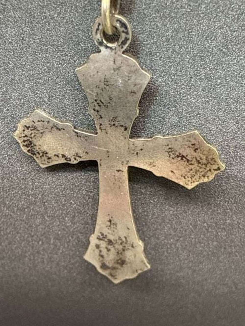 Vtg Italian Rosary Silver Tone Crucifix Yellow & Green Beads Italy Catholic - Picture 6 of 16